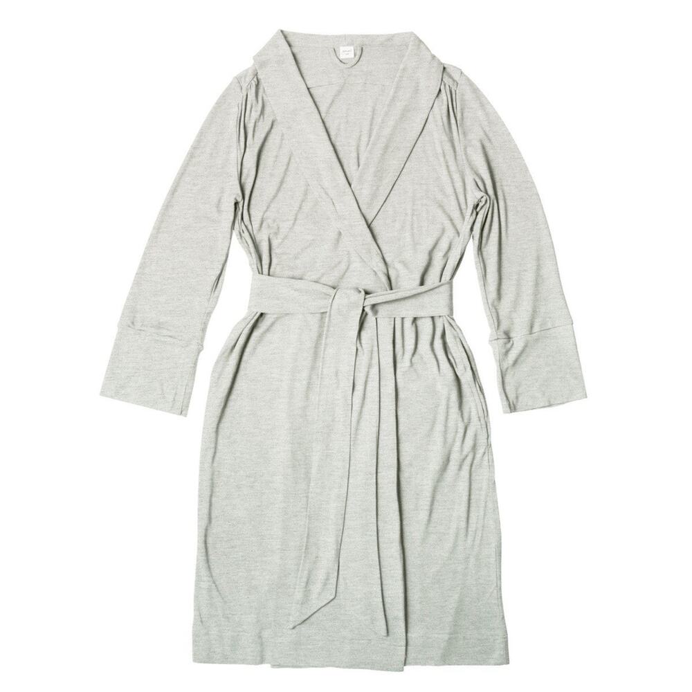 Goumi Mom Robe Size XS/Small Viscose Bamboo Organic Cotton Oversized Storm Gray‎